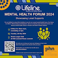Lifeline MWS Annual Mental Health Forum: Showcasing Local Supports
