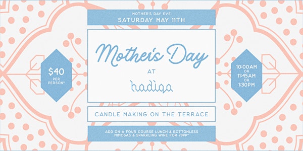 Mother's Day Candle Making on the Terrace