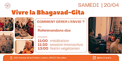 Vivre la Bhagavad-Gita - Méditation, philosophie et festin végétarien primary image