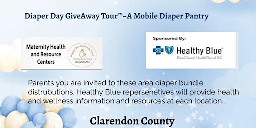 Primaire afbeelding van Diaper Day GiveAway Tour STOPS with Healthy Blue