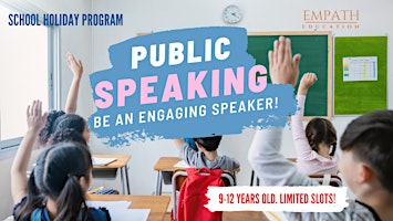 Primaire afbeelding van 2-Day Camp: Public Speaking Workshop - Be A Charismatic Speaker!