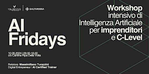 Primaire afbeelding van "AI Fridays": Workshop intensivo sull'AI per Imprenditori e C-Level.