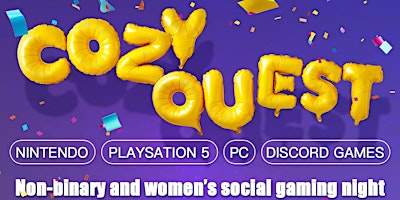 Primaire afbeelding van Cosy Quest 2: Women and Non-binary Social Night (Leicester)