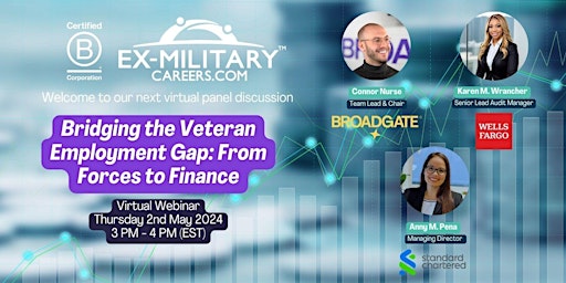 Imagem principal do evento Bridging the Veteran Employment Gap: From Forces to Finance