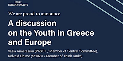 A discussion on the Youth in Greece and Europe primary image