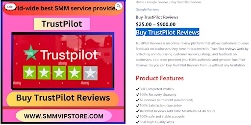 Imagen principal de Buy TrustPilot Reviews-SmmVipStore.Com