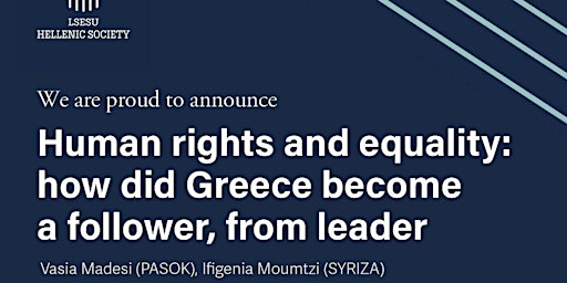 Primaire afbeelding van Human Rights and Equality: How did Greece become a Follower, from Leader