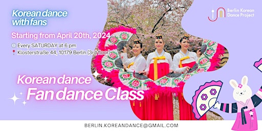 Primaire afbeelding van Berlin Korean Dance - Fan dance CLASS (April 20th, 2024)