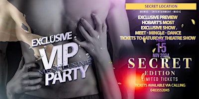 MenXclusive VIP Exclusive  Party 2024 Hobart  primärbild