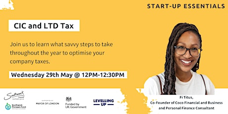 Start-up Essentials: CIC and LTD Tax primary image