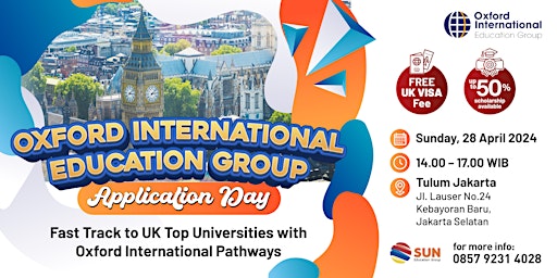 Imagem principal do evento Oxford International Education Group Application day