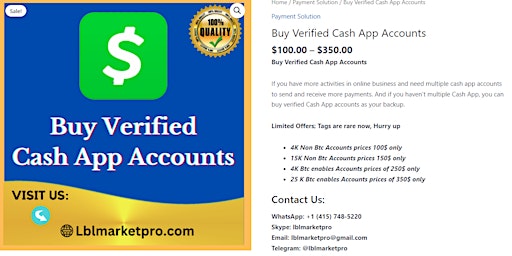Primaire afbeelding van Top 3  Sites to Buy Verified Cash App Accounts Old and new