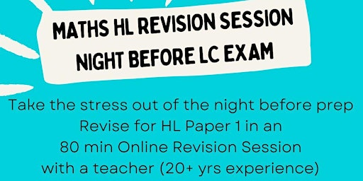 Primaire afbeelding van HL Paper 1 Revision Session