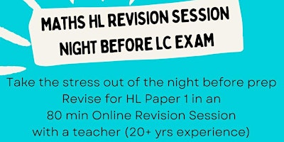 Imagen principal de HL Paper 1 Revision Session