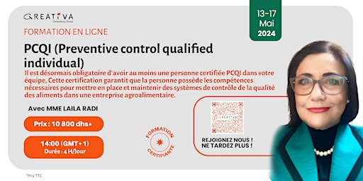 Primaire afbeelding van Formation PCQI certifiée - En ligne