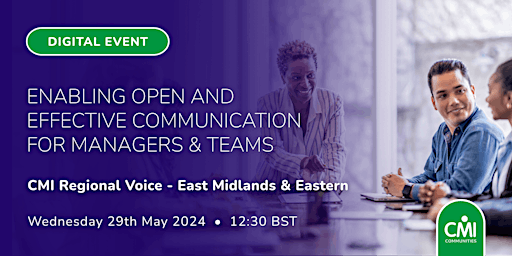 Enabling Open and Effective Communication for Managers & Teams primary image