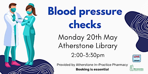 Imagem principal do evento Blood pressure checks at Atherstone Library