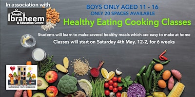 Primaire afbeelding van Healthy Eating Cooking Workshop For Boys Age 11 - 16