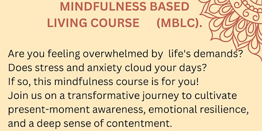 Mindfulness Based Living Course primary image
