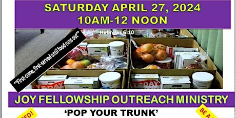 POP YOUR TRUNK DRIVE THRU FOOD GIVEAWAY