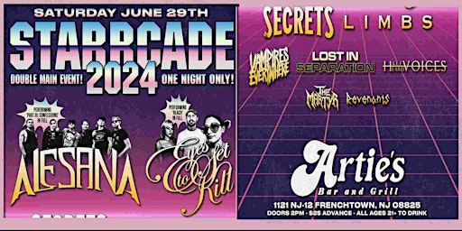 Immagine principale di STARRCADE 24 - ALESANA- EYES SET TO KILL - SECRETS- LIMBS- and more 