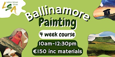 (B) Painting Class, 4 Fri morn's 10am-12:30pm, May 10th, 17th, 24th, & 31st primary image