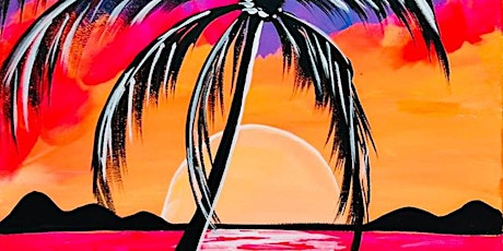Paint and Sip- Sunset Palm
