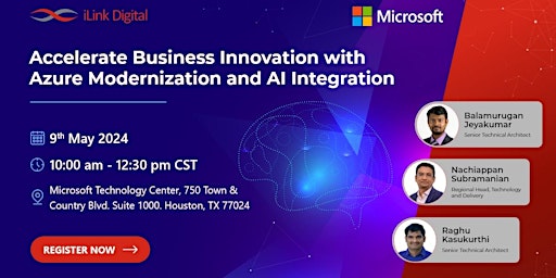 Imagem principal do evento Accelerate Business Innovation with Azure Modernization and AI Integration