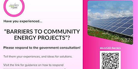 Barriers to Community Energy call for evidence workshop