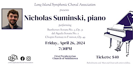 LISCA presents Nicholas Suminski, piano