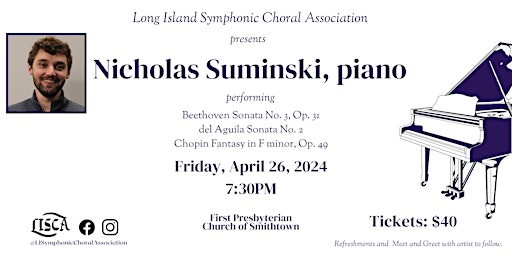 Immagine principale di LISCA presents Nicholas Suminski, piano 