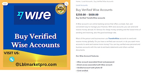 Imagen principal de Top 5 Sites to Buy Verified wise Accounts Old and new