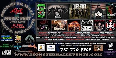Imagem principal do evento MONSTER HALL MUSIC FEST 2024   3-Day General Tickets (Pre-Gate Pricing)!!!