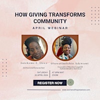 Imagem principal do evento How Giving Transforms a Community