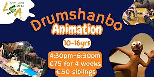 (D) Animation,10 -16 yrs, 4 Fri's 4.30-6.30pm , May 10th,17th, 24th & 31st  primärbild