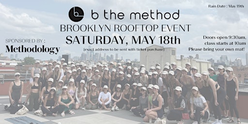 Imagen principal de B The Method Brooklyn Rooftop Event - 5/18
