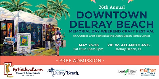 Imagem principal do evento 26th Annual Downtown Delray Beach Memorial Day Weekend Craft Festival