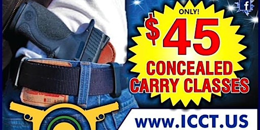 Primaire afbeelding van 16 Hour Concealed Carry Class -  Sat. & Sun. 9:00 A.M. to 6:00 P.M.