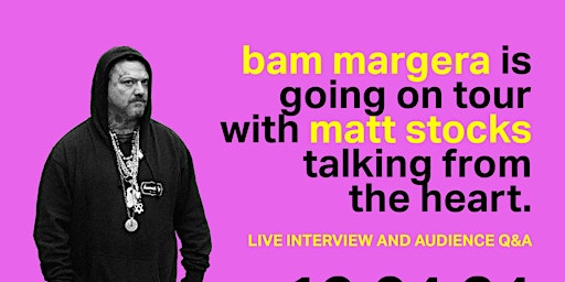 Immagine principale di Bam Margera live Q & A with Matt Stocks at The Deer's Head Belfast 