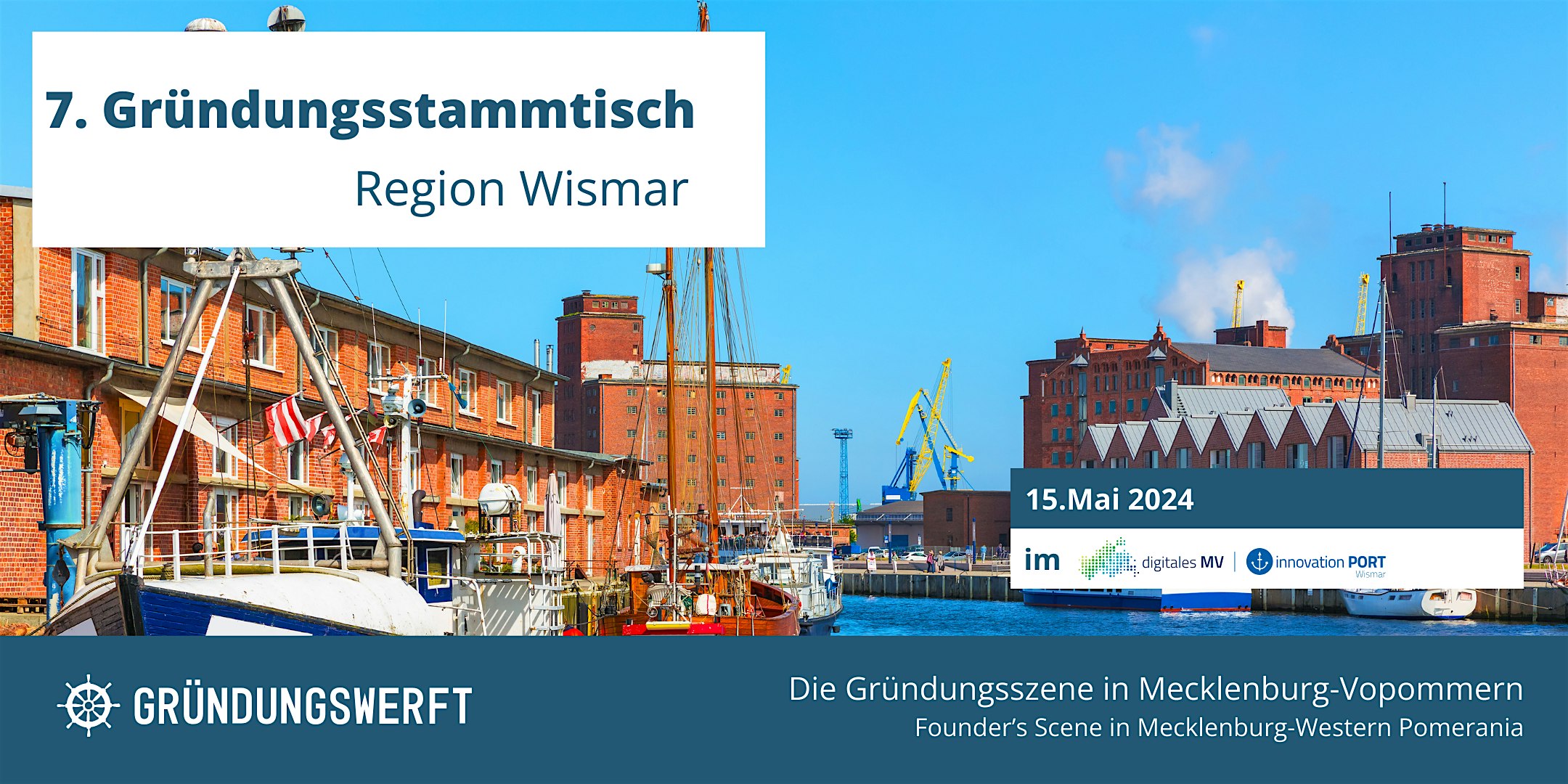 Veranstaltungsbild für die Veranstaltung 7. Gründungsstammtisch Region Wismar im Innovationport
