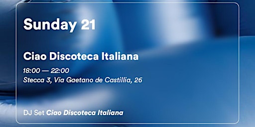 Ciao Discoteca Italiana @Stecca3  primärbild