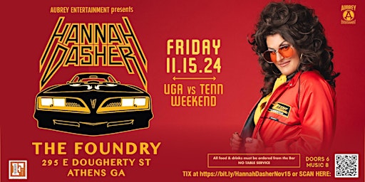 Hauptbild für Hannah Dasher @ The Foundry in Athens, GA (UGA vs Tenn weekend)