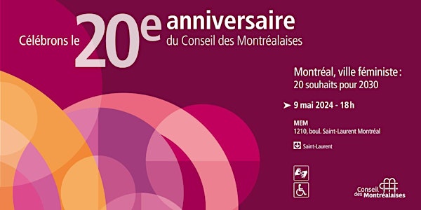 20e anniversaire du Conseil des Montréalaises