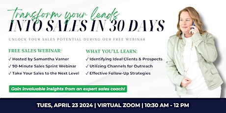 Transform your Leads into Sales - in 30 Days