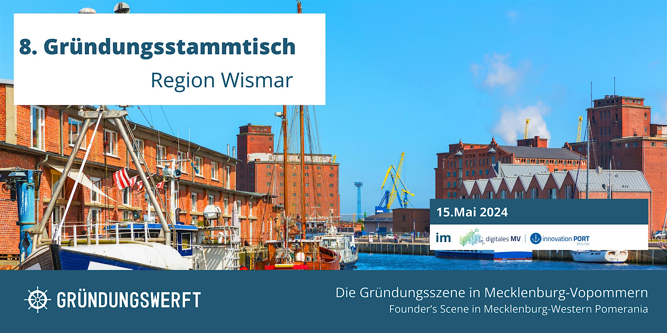 Veranstaltungsbild für die Veranstaltung 8. Gründungsstammtisch Region Wismar im Innovationport