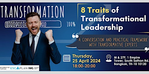 The 8 Traits of Transformational Leadership by HongKong Best-Selling Author primary image