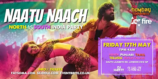 Imagem principal do evento NAATU NAACH - North vs South India Party