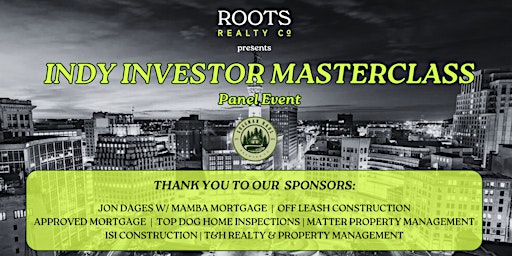 Imagem principal do evento Spring Indy Investor Masterclass | Panel Event