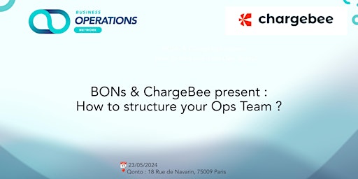 Primaire afbeelding van BON  & Chargebee: How to structure your Ops Team?