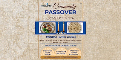 Hauptbild für COMMUNITY FAMILY PASSOVER SEDER